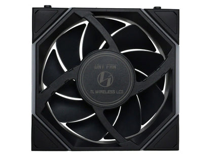 Ventilator za ohišje Lian Li UNI FAN TL Wireless LCD 120 ARGB PWM 120mm, črn