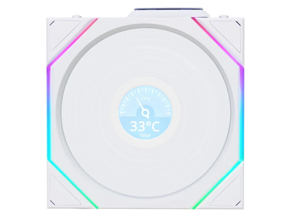 Ventilator za ohišje Lian Li UNI FAN TL Wireless LCD 120 ARGB PWM 120mm, bel