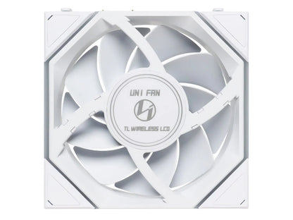 Ventilator za ohišje Lian Li UNI FAN TL Wireless LCD 120 ARGB PWM 120mm, bel
