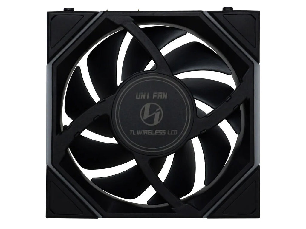 Ventilator za ohišje Lian Li UNI FAN TL Wireless LCD 120 Reverse Blade ARGB PWM 120mm, črn