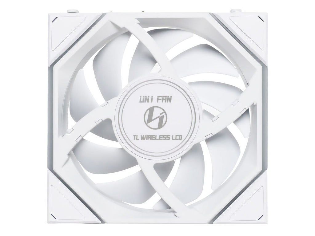 Ventilator za ohišje Lian Li UNI FAN TL Wireless LCD 120 Reverse Blade ARGB PWM 120mm, bel