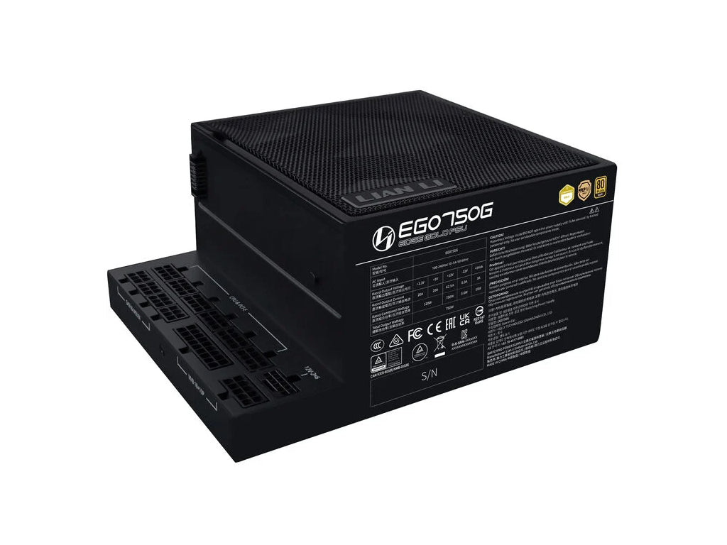 Napajalnik ATX Lian Li EDGE 750W, 80 PLUS Gold, 12V-2x6, Modularni, črn
