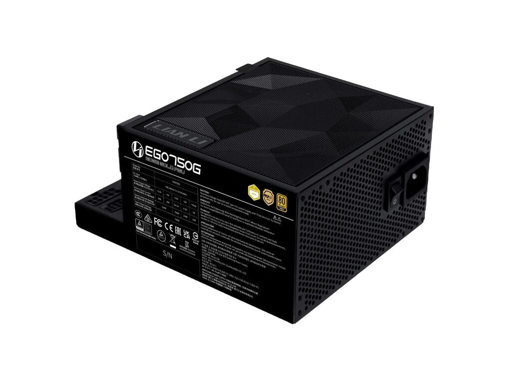 Napajalnik ATX Lian Li EDGE 750W, 80 PLUS Gold, 12V-2x6, Modularni, črn