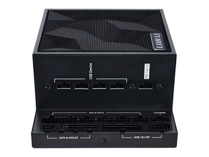 Napajalnik ATX Lian Li EDGE 1000W, 80 PLUS Gold, 12VHPWR, HUB, Modularni, črn