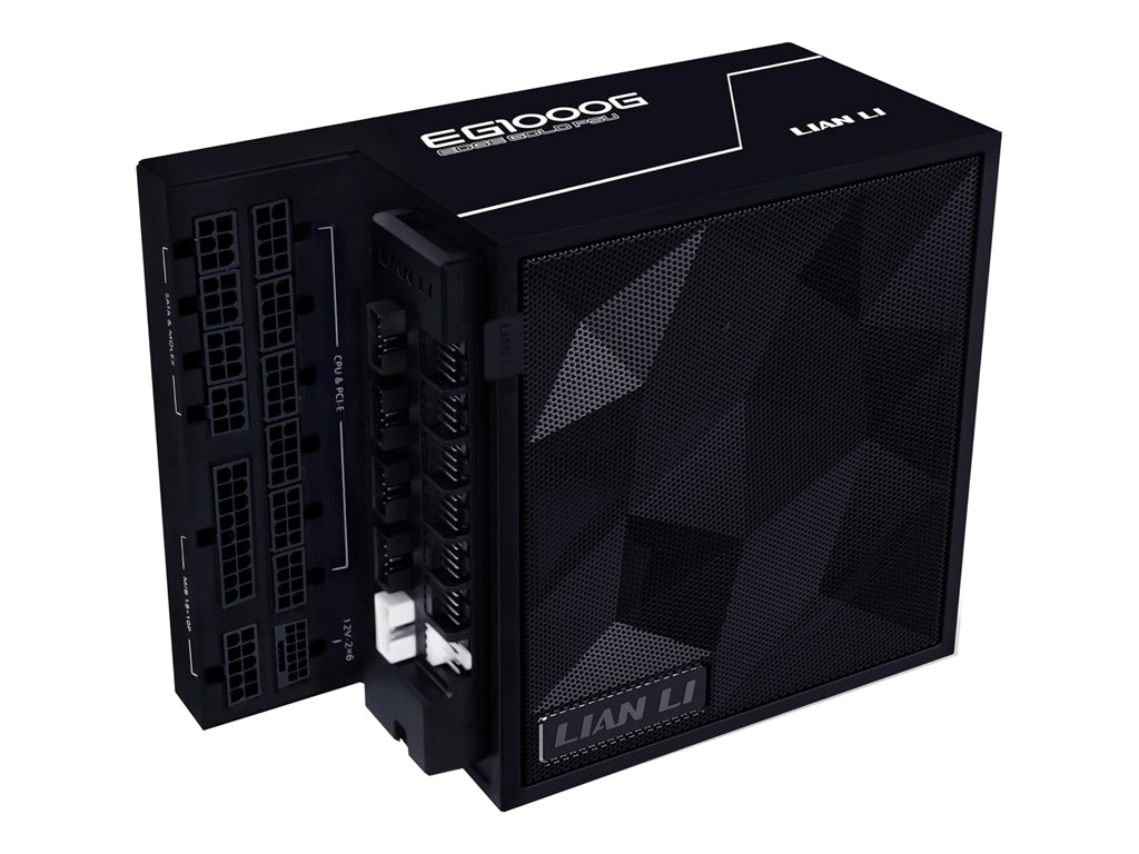 Napajalnik ATX Lian Li EDGE 1000W, 80 PLUS Gold, 12VHPWR, HUB, Modularni, črn