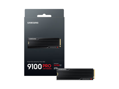 SSD 2TB M.2 80mm PCI-e 5.0 x4 NVMe 2.0, V-NAND TLC, Samsung 9100 PRO HeatSink (MZ-VAP2T0CW)