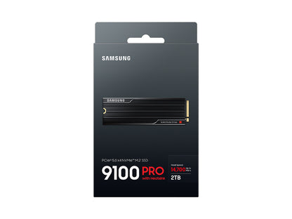 SSD 2TB M.2 80mm PCI-e 5.0 x4 NVMe 2.0, V-NAND TLC, Samsung 9100 PRO HeatSink (MZ-VAP2T0CW)