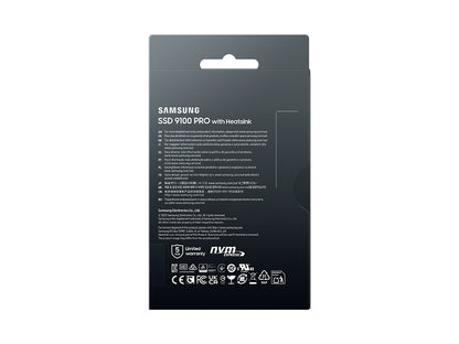 SSD 4TB M.2 80mm PCI-e 5.0 x4 NVMe 2.0, V-NAND TLC, Samsung 9100 PRO HeatSink (MZ-VAP4T0CW)