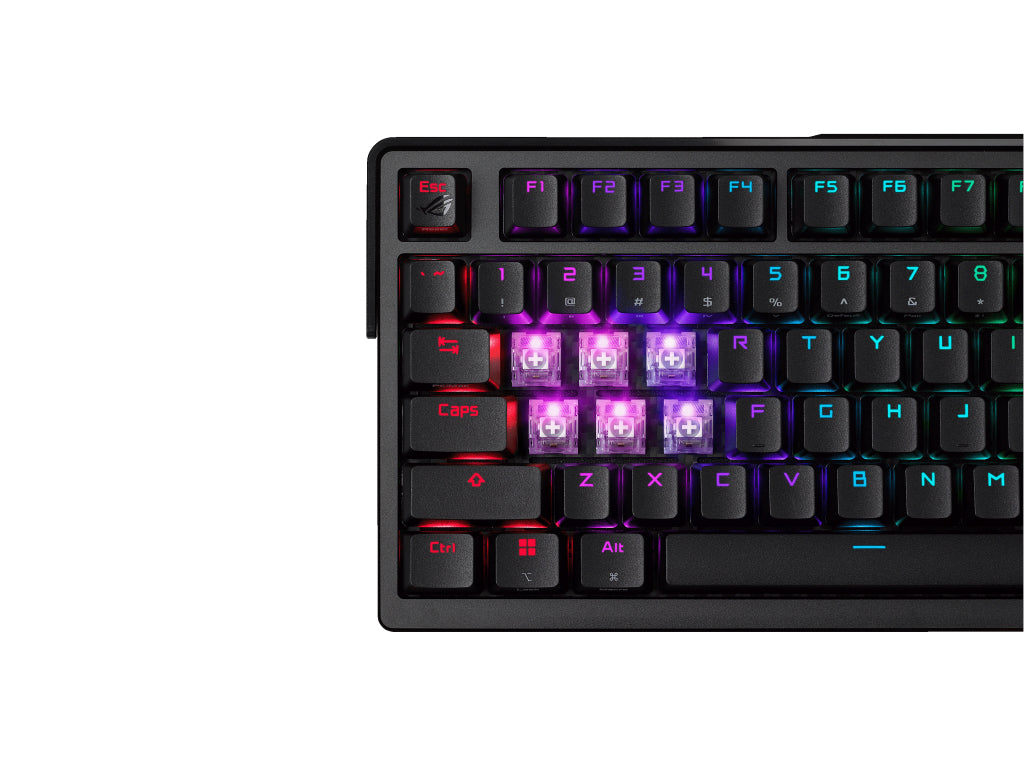 Tipkovnica ASUS ROG Azoth Extreme Wireless, ROG NX Red, PBT, OLED, RGB, USB, BT, US