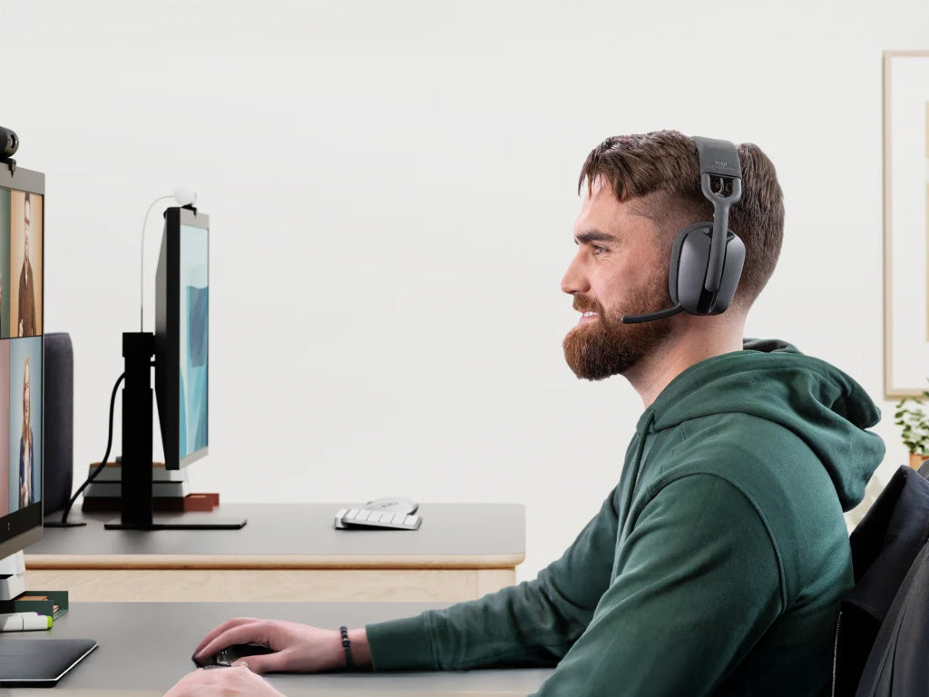 Slušalke Logitech Zone Vibe Wireless for Business, USB-C, grafitne