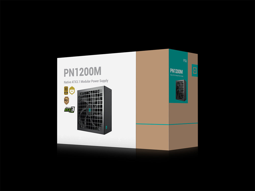Napajalnik ATX Gamer Storm by DeepCool PN1200M, 1200W, Modularni, 12V-2×6, 80 PLUS Gold, črn