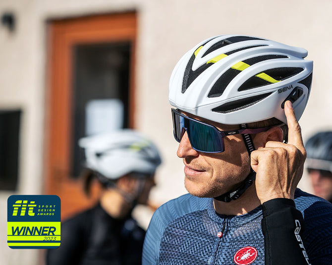 Kolesarska čelada SENA R2 EVO Smart Helmet, Mesh, Mat bela, L