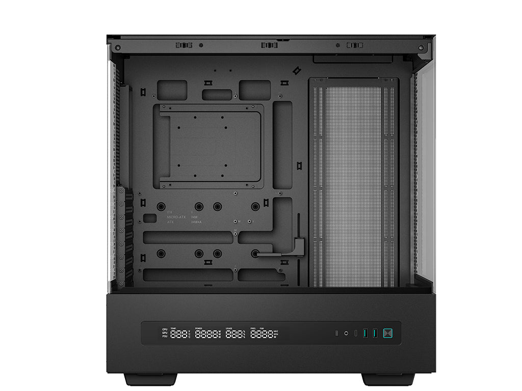 Računalniško ohišje DeepCool CH690 DIGITAL,  ATX, Midi-Tower, LCD, kaljeno steklo, črno