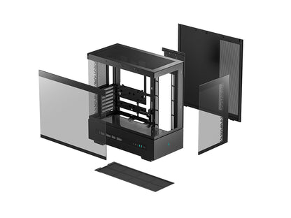 Računalniško ohišje DeepCool CH690 DIGITAL,  ATX, Midi-Tower, LCD, kaljeno steklo, črno