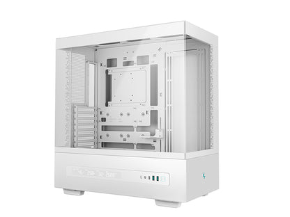 Računalniško ohišje DeepCool CH690 DIGITAL,  ATX, Midi-Tower, LCD, kaljeno steklo, belo