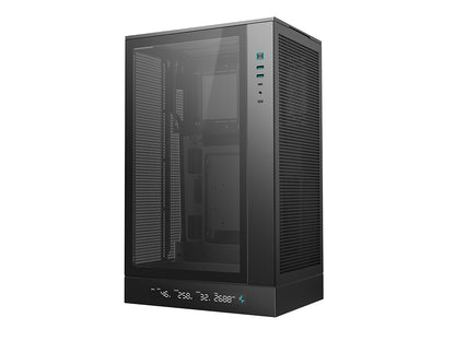 Računalniško ohišje DeepCool CH270 DIGITAL, Micro-ATX, LCD, Kaljeno steklo, črno