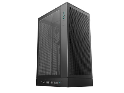 Računalniško ohišje DeepCool CH270 DIGITAL, Micro-ATX, LCD, Kaljeno steklo, črno