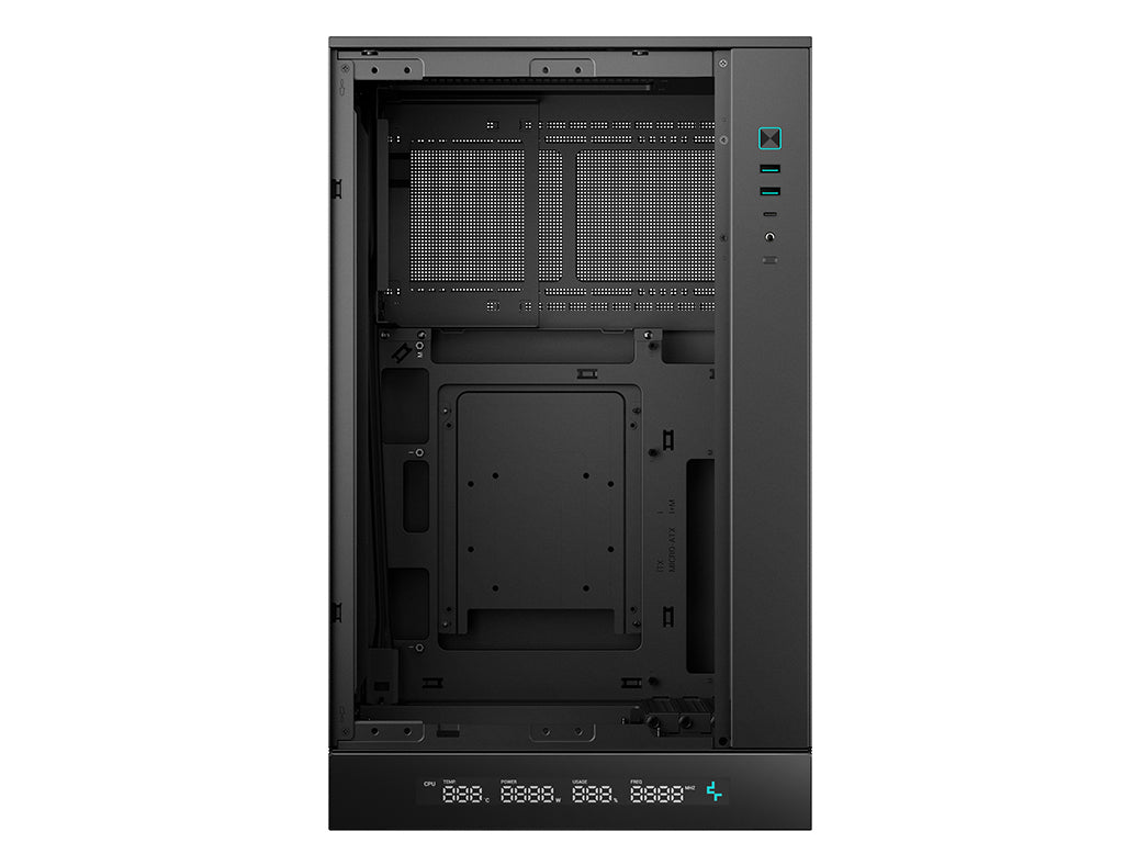 Računalniško ohišje DeepCool CH270 DIGITAL, Micro-ATX, LCD, Kaljeno steklo, črno