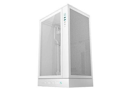 Računalniško ohišje DeepCool CH270 DIGITAL, Micro-ATX, LCD, Kaljeno steklo, belo