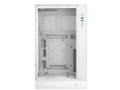 Računalniško ohišje DeepCool CH270 DIGITAL, Micro-ATX, LCD, Kaljeno steklo, belo