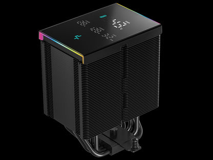 Hladilnik za procesor DeepCool AK500 DIGITAL PRO, 120mm, LCD, ARGB, črn