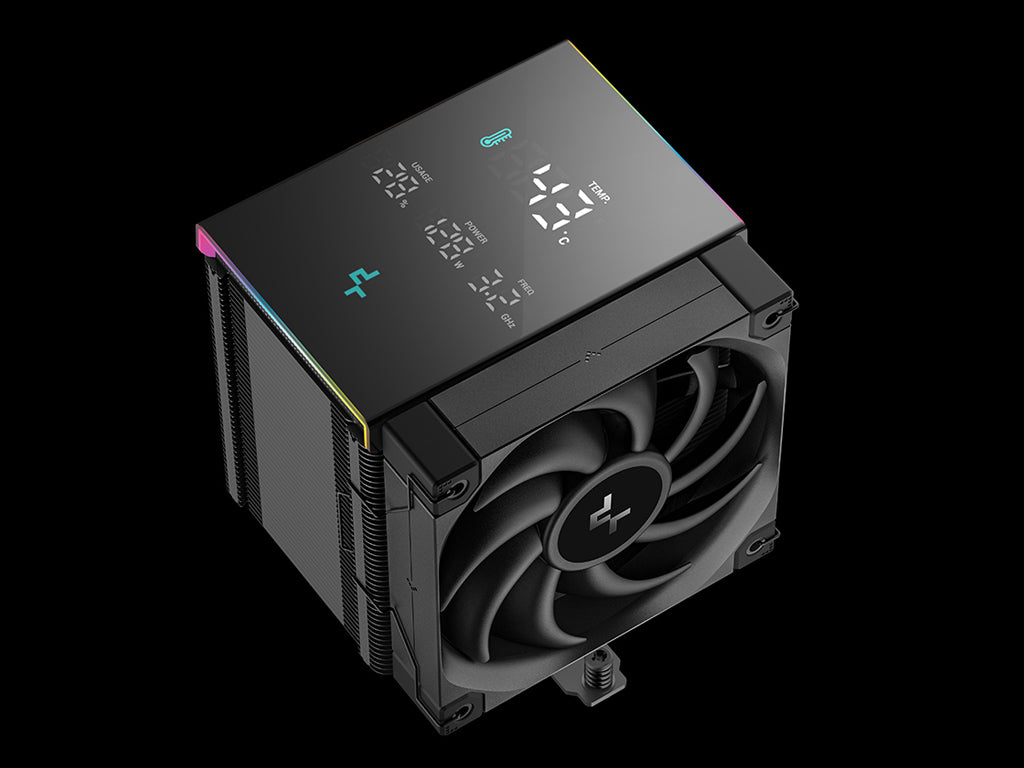 Hladilnik za procesor DeepCool AK500 DIGITAL PRO, 120mm, LCD, ARGB, črn