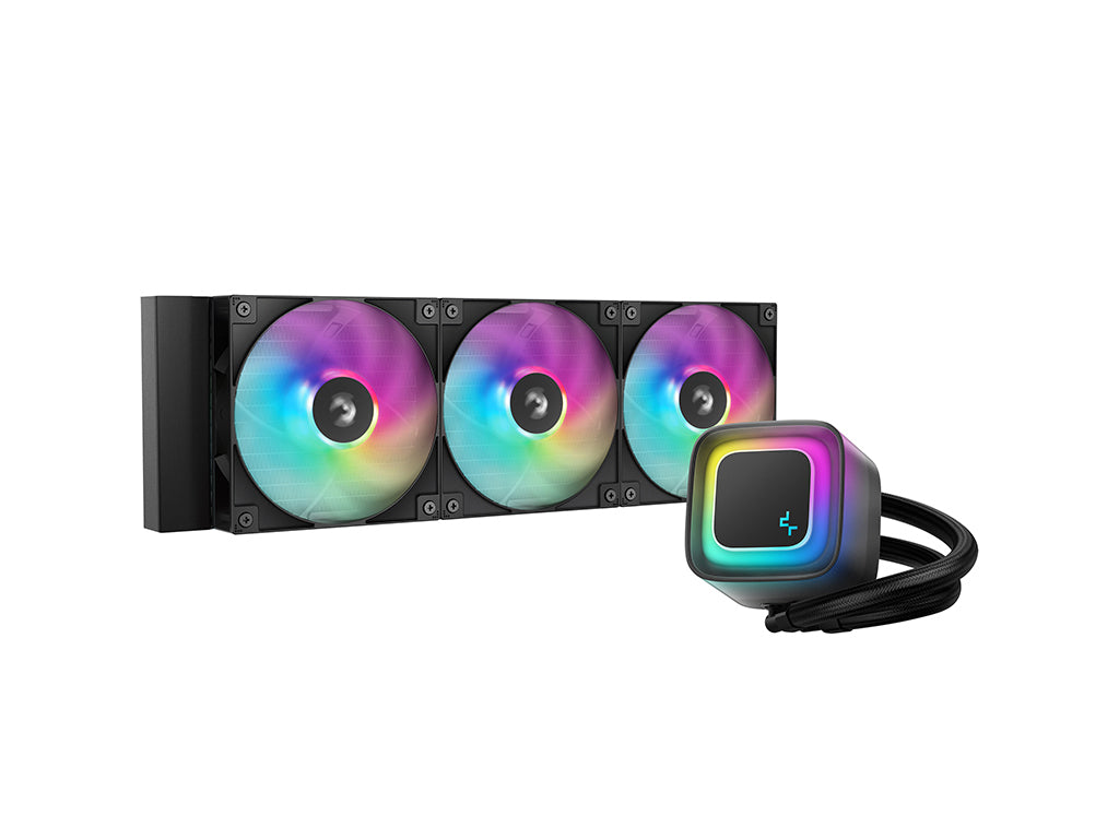 Komplet za tekočinsko hlajenje AIO Liquid Cooler DeepCool LE360 V2, 360mm, ARGB, črn