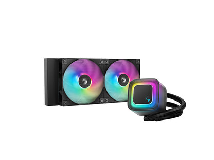 Komplet za tekočinsko hlajenje AIO Liquid Cooler DeepCool LE240 V2, 240mm, ARGB, črn