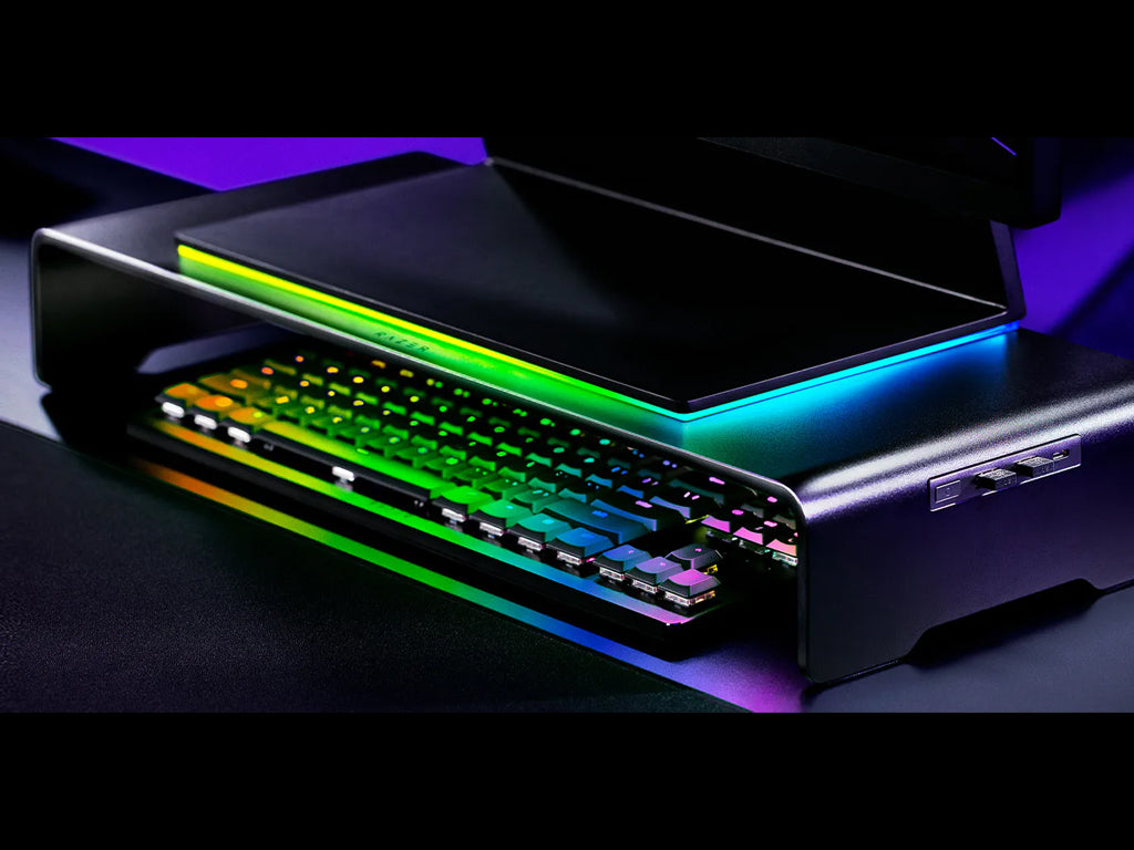 Stojalo za monitor Razer Monitor Stand Chroma, z USB hubom s 4 vhodi, RGB, HDMI, USB-C