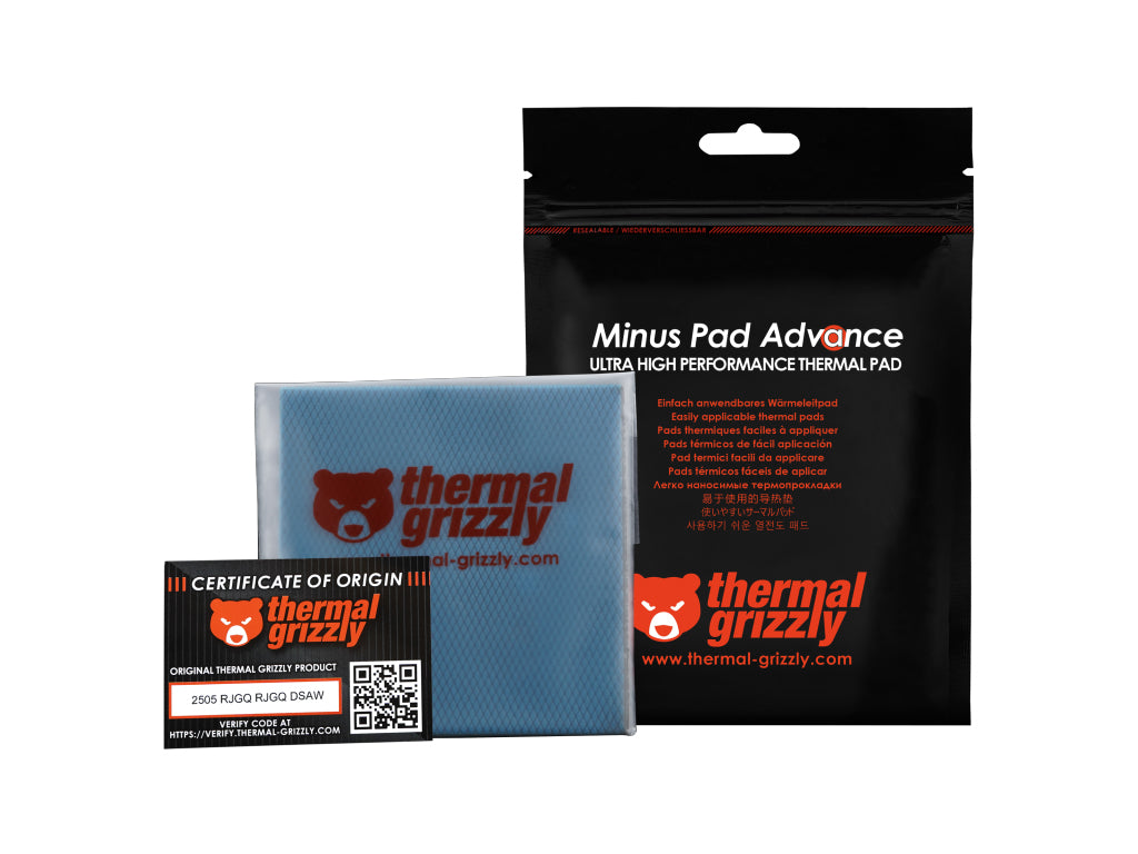 Termična blazinica Thermal Grizzly Minus Pad Advance, 100x100x1 mm, 2 kosa