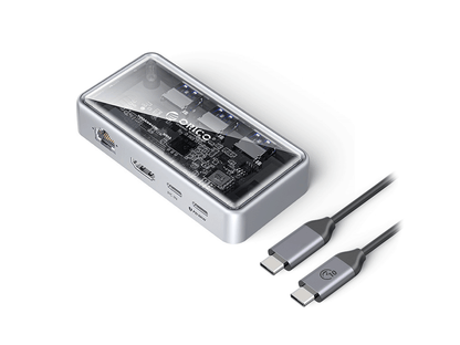 Priključna postaja USB-C, 6 v 1, 3x USB 3.0, HDMI, RJ-45, PD 100W, ORICO TM10-6P
