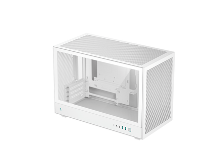 Računalniško ohišje DeepCool CH260, Micro-ATX, kajeno steklo, belo
