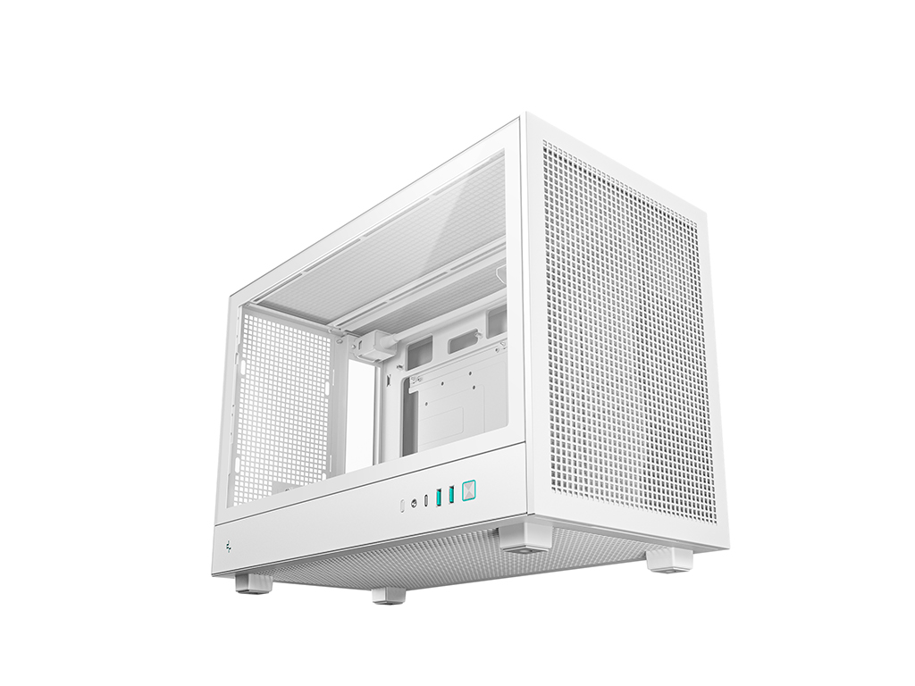 Računalniško ohišje DeepCool CH260, Micro-ATX, kajeno steklo, belo