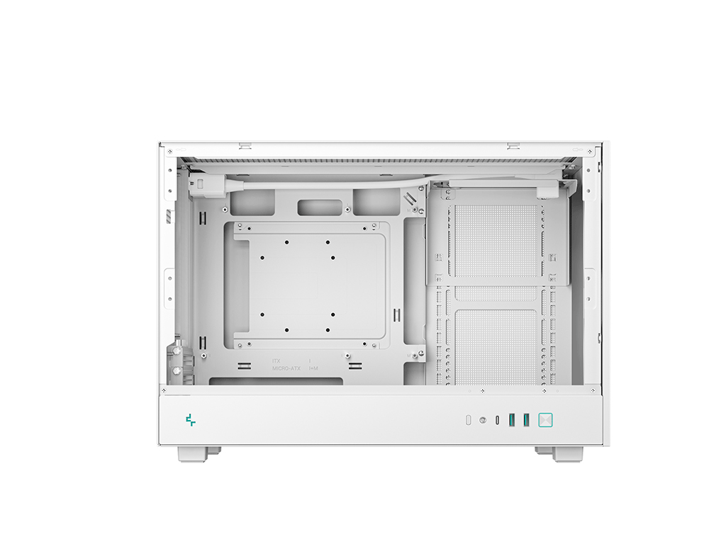 Računalniško ohišje DeepCool CH260, Micro-ATX, kajeno steklo, belo