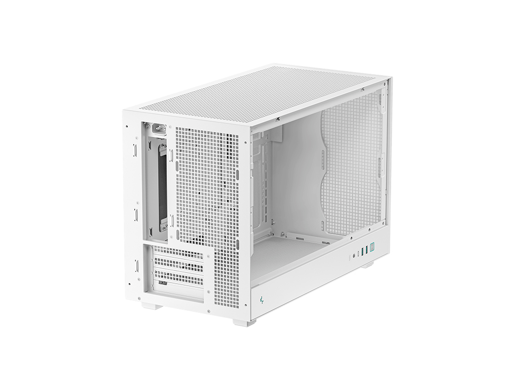 Računalniško ohišje DeepCool CH260, Micro-ATX, kajeno steklo, belo