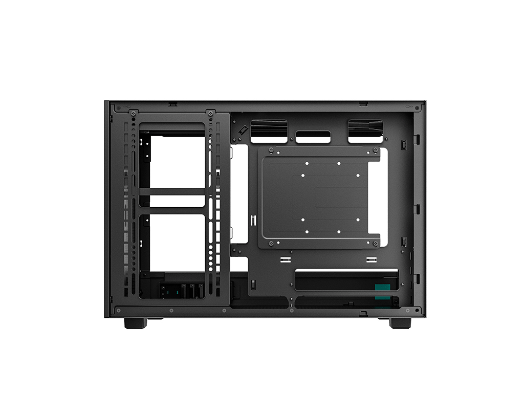 Računalniško ohišje DeepCool CH260, Micro-ATX, kajeno steklo, črno
