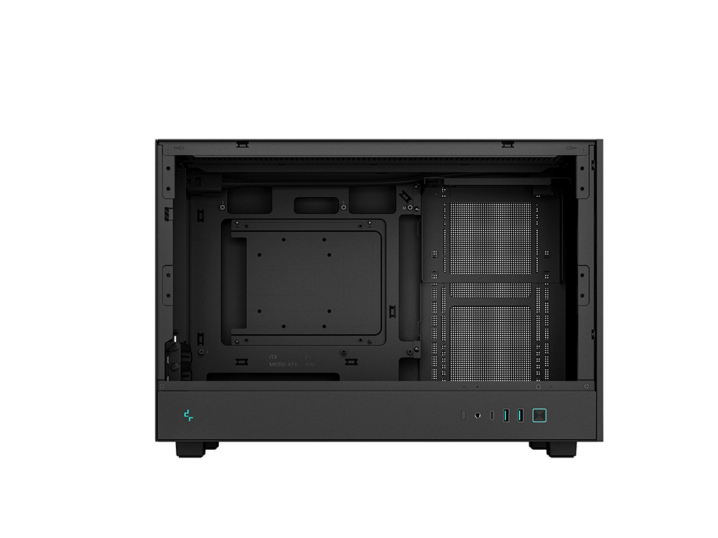Računalniško ohišje DeepCool CH260, Micro-ATX, kajeno steklo, črno
