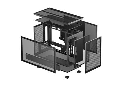 Računalniško ohišje DeepCool CH260, Micro-ATX, kajeno steklo, črno