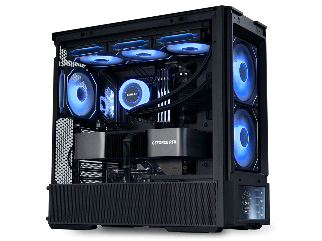 Računalniško ohišje Lian Li LANCOOL 207 Digital, ATX, Midi-Tower, kaljeno steklo, črno