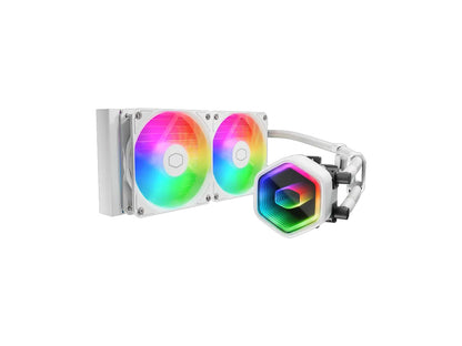 Komplet za tekočinsko hlajenje AIO Liquid Cooler MasterLiquid 240 Core II, 240mm, ARGB, Cooler Master, bel