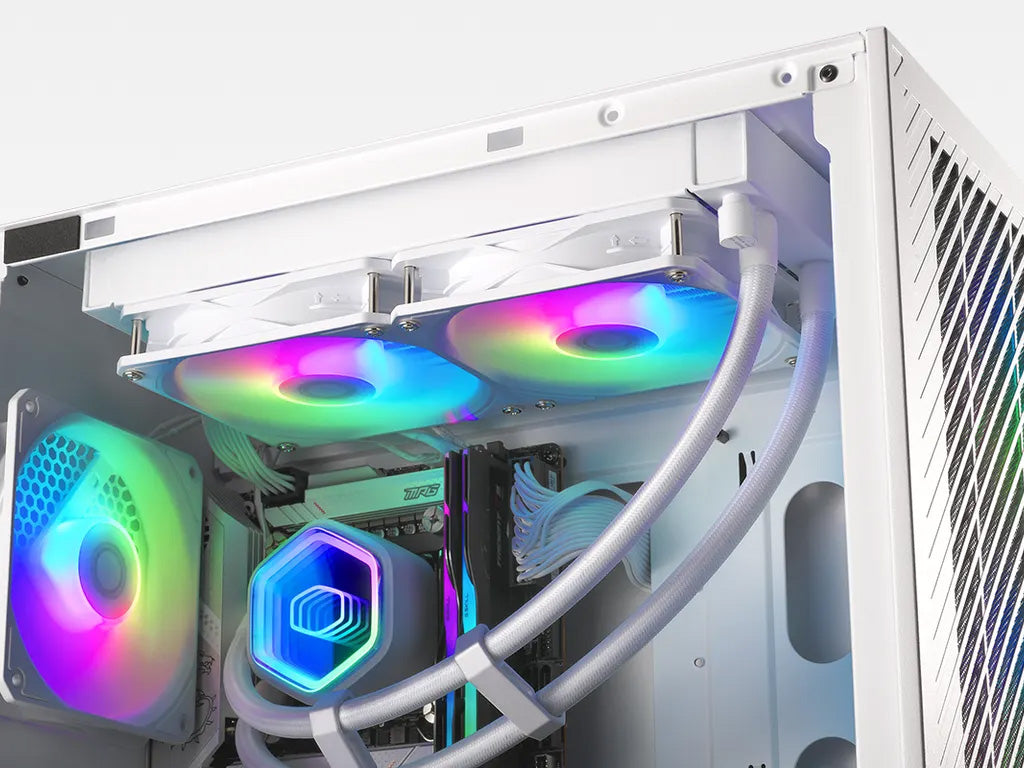 Komplet za tekočinsko hlajenje AIO Liquid Cooler MasterLiquid 240 Core II, 240mm, ARGB, Cooler Master, bel