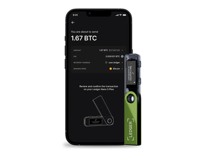 Ledger Nano S PLUS, denarnica za Bitcoin in druge kriptovalute, Oxidate Green