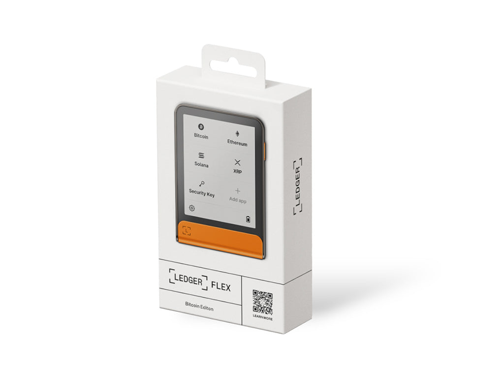 Ledger Flex z Recovery Key, denarnica za Bitcoin in druge kriptovalute, Oranžen