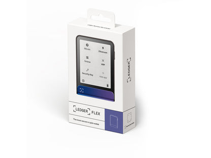 Ledger Flex z Recovery Key, denarnica za Bitcoin in druge kriptovalute, Neptune Blue