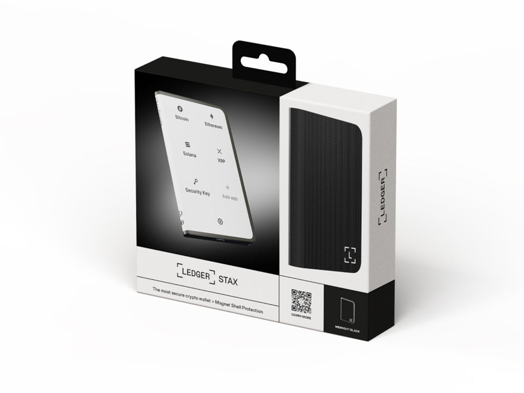 Ledger Stax z Recovery Key, denarnica za Bitcoin in druge kriptovalute, grafit
