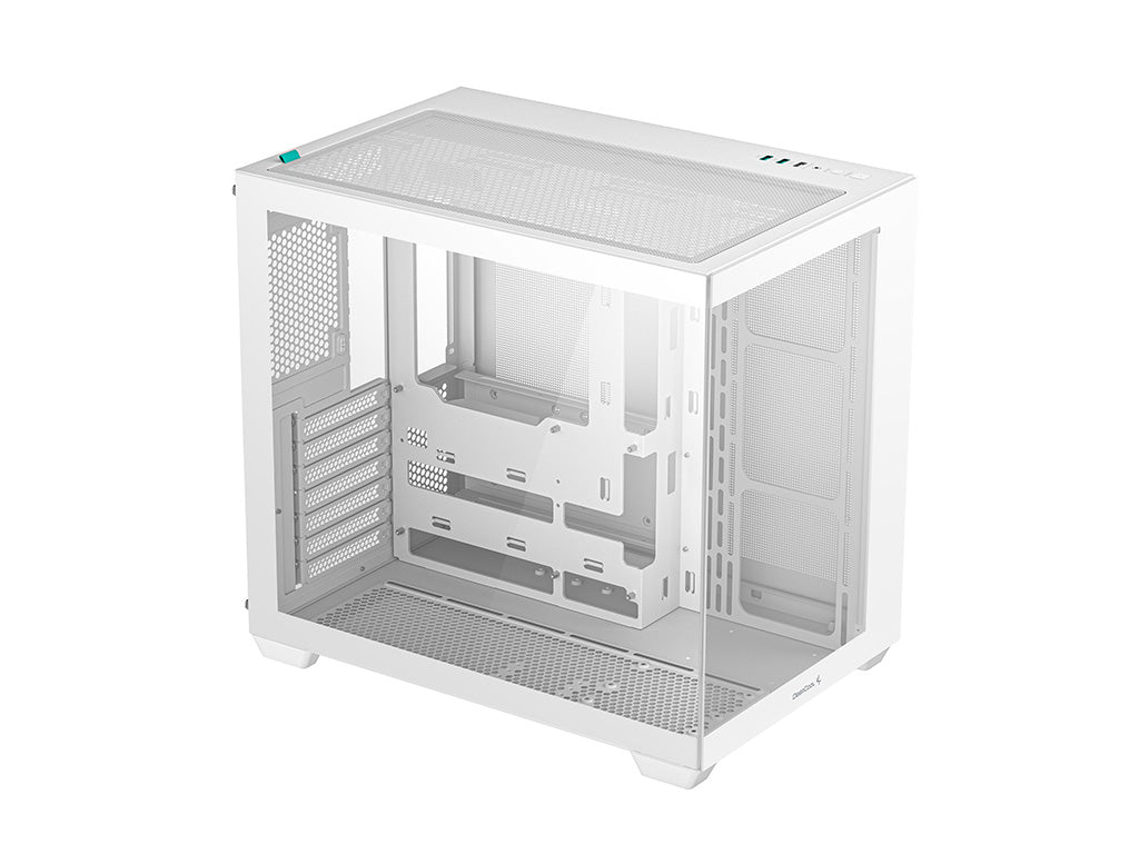 Računalniško ohišje DeepCool CG530, ATX, Midi-Tower, kaljeno steklo, belo