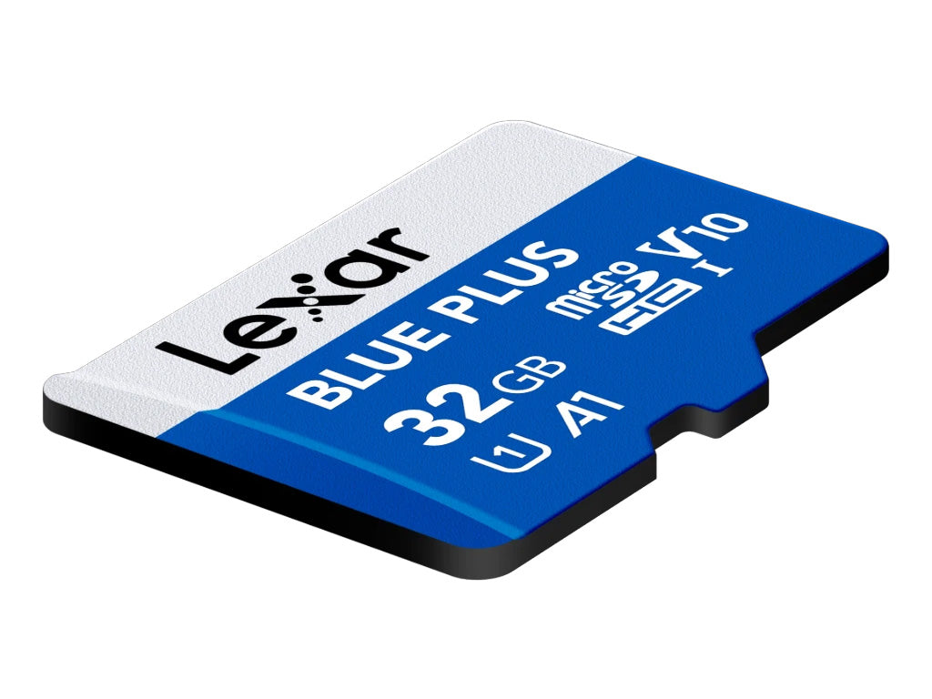 Spominska kartica Lexar BLUE PLUS, Micro SDHC, 32GB, 100MB/s, U1, V10, A1, UHS-I, z adapterjem