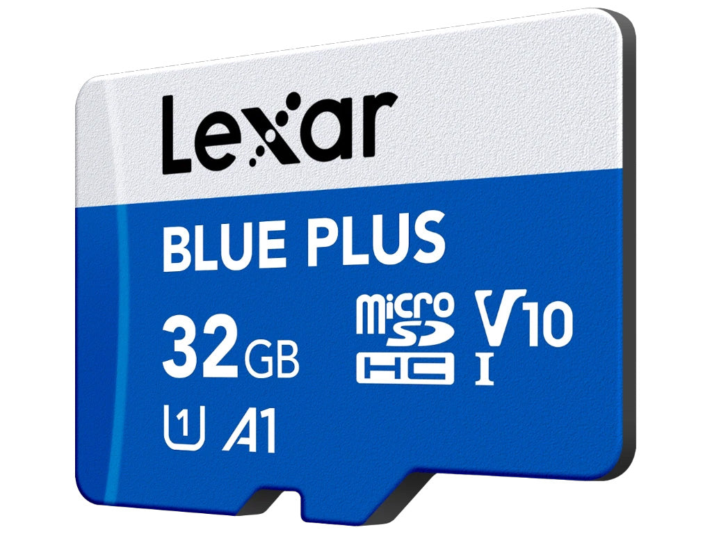 Spominska kartica Lexar BLUE PLUS, Micro SDHC, 32GB, 100MB/s, U1, V10, A1, UHS-I, z adapterjem