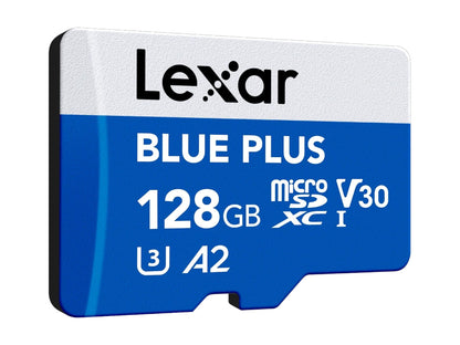Spominska kartica Lexar BLUE PLUS, Micro SDXC, 128GB, 170MB/s, U3, V30, A2, UHS-I, z adapterjem