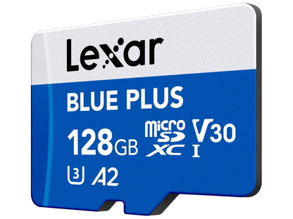 Spominska kartica Lexar BLUE PLUS, Micro SDXC, 128GB, 170MB/s, U3, V30, A2, UHS-I, z adapterjem